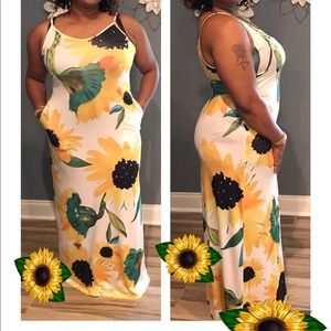 Sunflower maxi dress